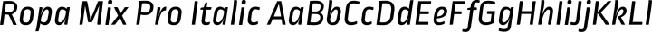 Ropa Mix Pro Italic free font